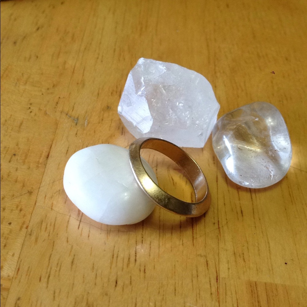 Free add on gold tone simple ring